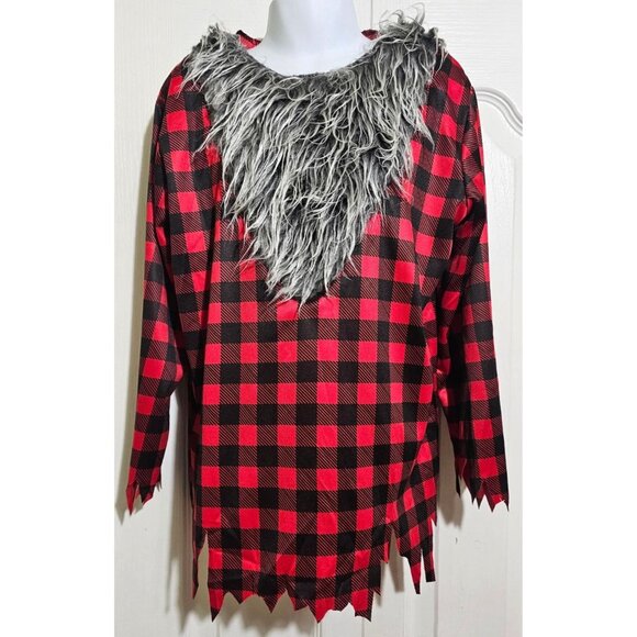 Hungry Howler Werewolf Costume Boys 4-6 Halloween Faux Fur Mask Gloves Top Kids - Picture 3 of 6